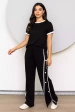 شلوار لگ بغل نوار زنانه یاس کد 7893