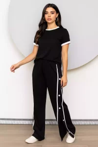 شلوار لگ بغل نوار زنانه یاس کد 7893