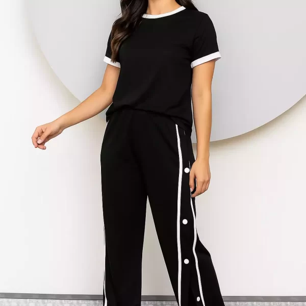 شلوار لگ بغل نوار زنانه یاس کد 7893