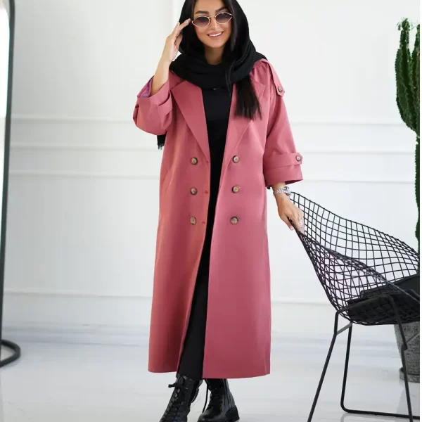 خرید بارانی زنانه بلند مجلسی مناسب استایل رسمی