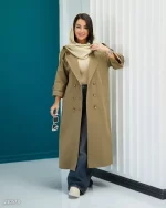 خرید بارانی زنانه بلند مجلسی مناسب استایل رسمی