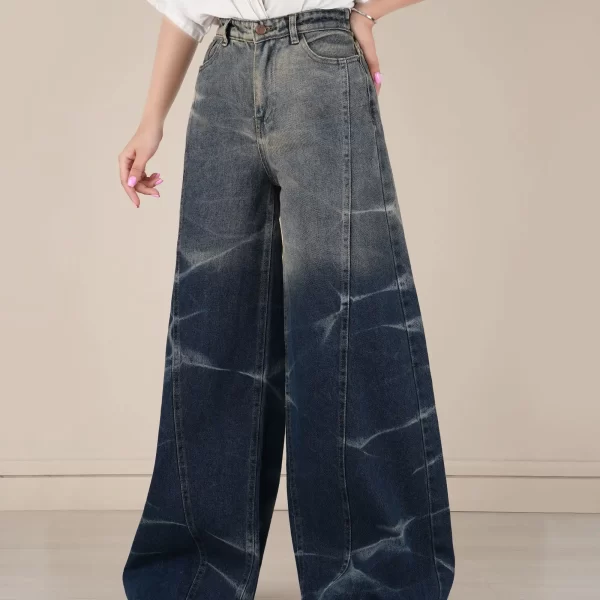 خرید شلوار جین فول بگ زنانه شیک مدل اوتانا کد 20711