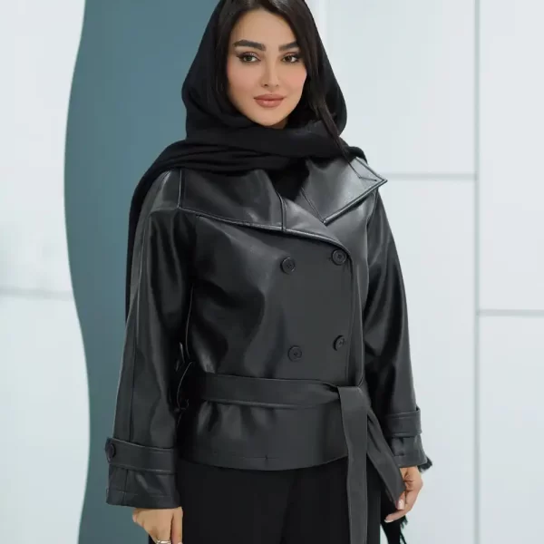 خرید کت چرمی زنانه شیک با قیمت مناسب