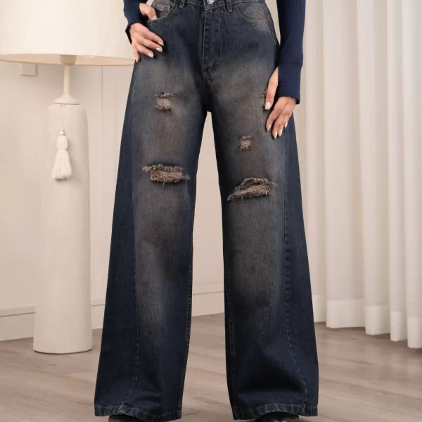 شلوار جین زنانه شافل بگ