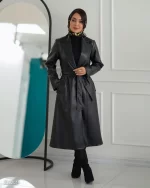پالتو چرم زنانه بلند