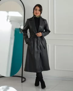 پالتو چرم زنانه بلند