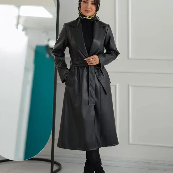 پالتو چرم زنانه بلند