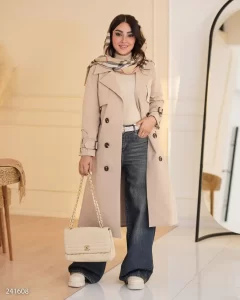 بارانی زنانه بلند و شیک