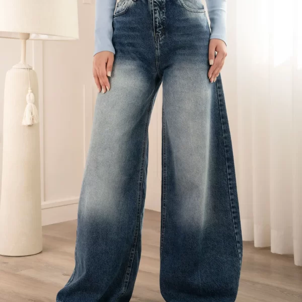 شلوار جین فول بگ زنانه با کیفیت