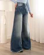 شلوار جین فول بگ زنانه با کیفیت