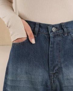 شلوار جین شافل زنانه فیت آزاد برای استایل روزمره